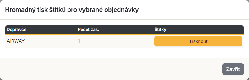 Hromadný tisk štítků